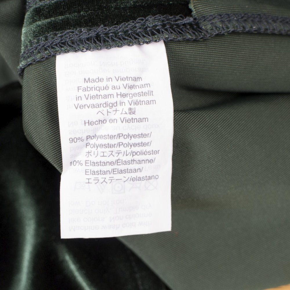 Madewell Velour Velvet Butterfly Green Top- Size M - Picture 5 of 5